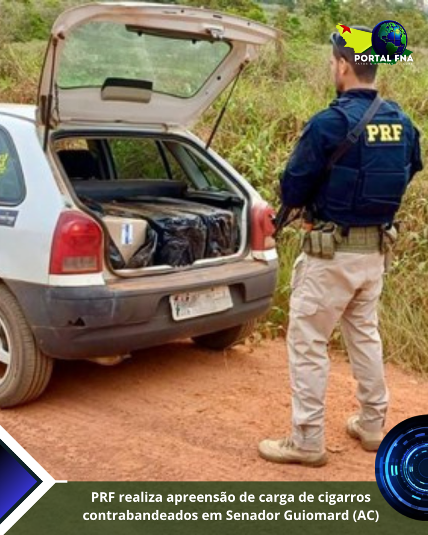 PRF realiza apreensão de carga de cigarros contrabandeados em Senador Guiomard&nbsp;(AC)