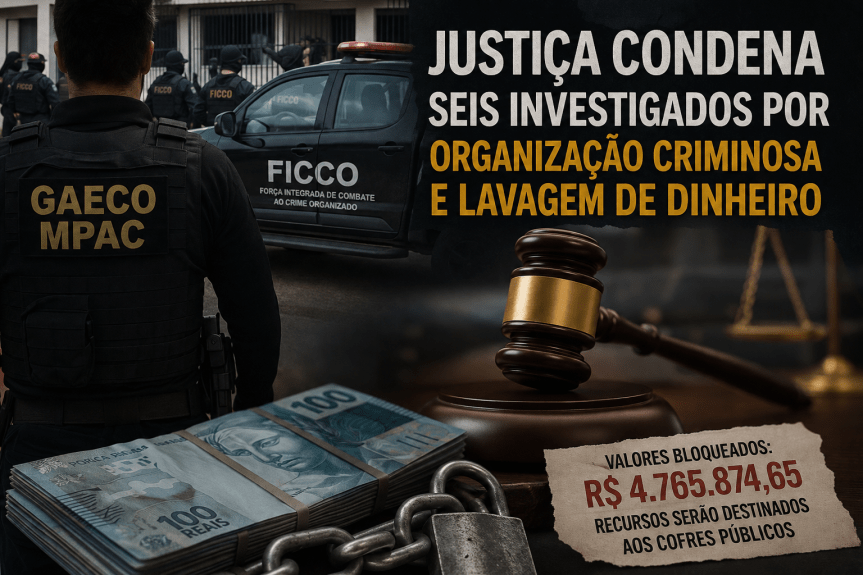 Justiça condena seis investigados por organização criminosa e lavagem de dinheiro no&nbsp;Acre